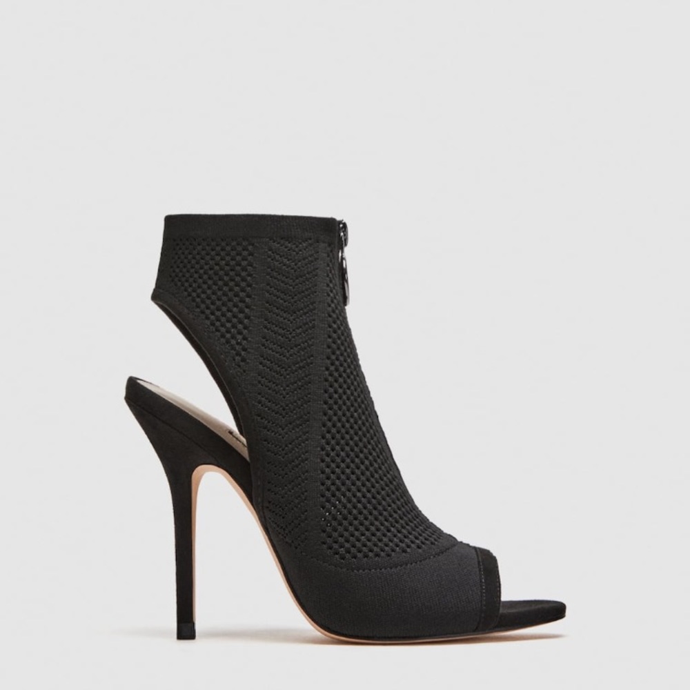 NWT • Zara • Fabric High-Heel Sandals with Zip